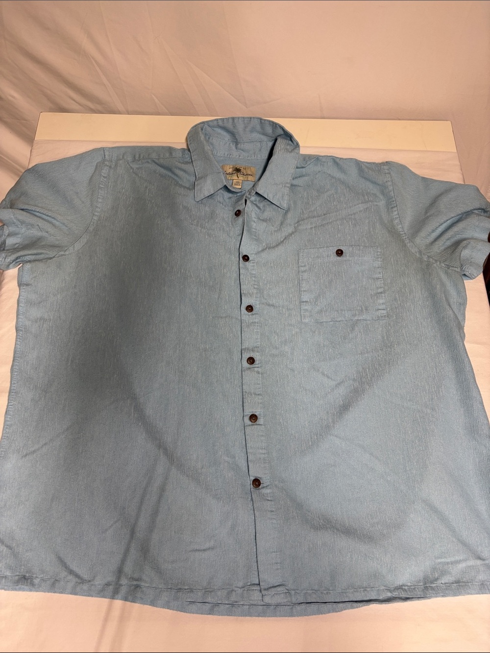 Island Shores Men’s XXL Blue Short Sleeve Button Up Resort Shirt